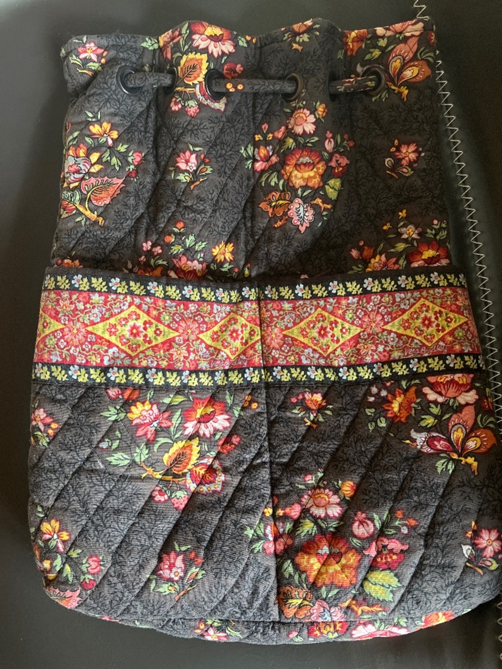 Vintage Vera Bradley Drawstring Backpack Bag